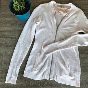 Burberry Light Pink Zip-up Sweatshirt 100% Cotton